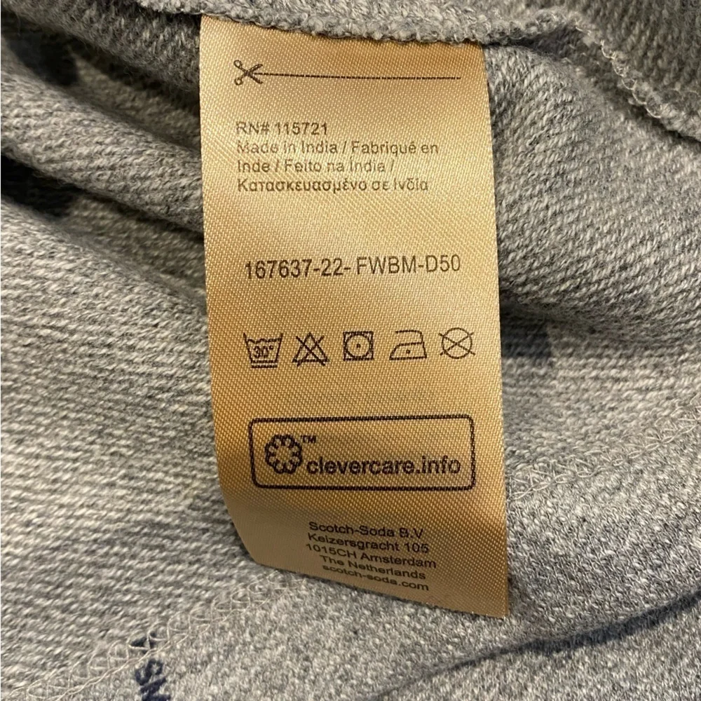 Scotch & Soda Boys Long Sleeve Printed T Shirt Gray NWT